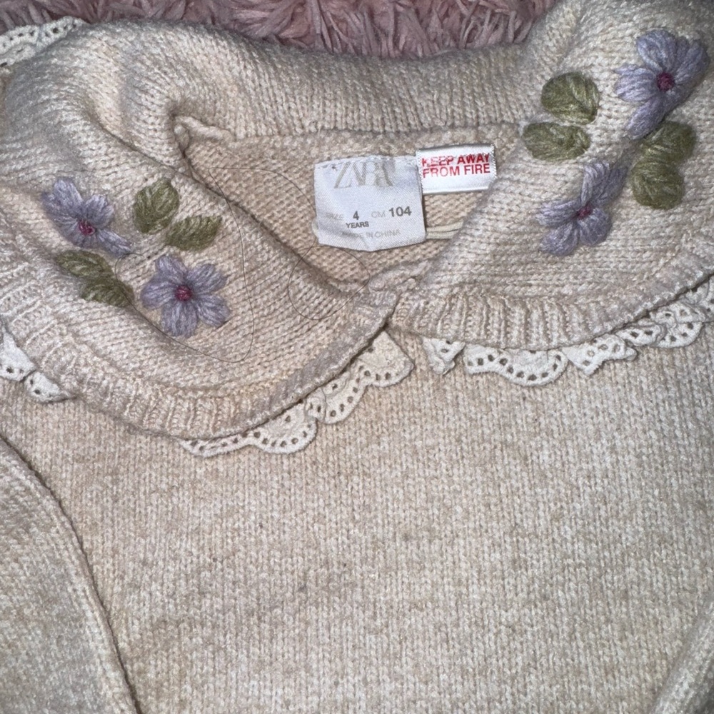 Zara Kids Cream and Pink Sweater Set - Picture 3 of 11